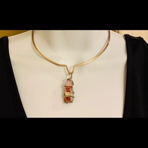 Choker w reversible decorative stone